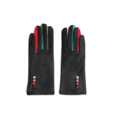 Gloves velvet multicolor black