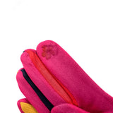 Gloves velvet multicolor pink soft touch