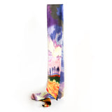 Twilly satin scarf, with pastel impressionist design