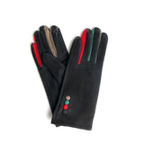 Gloves multicolor trio black 